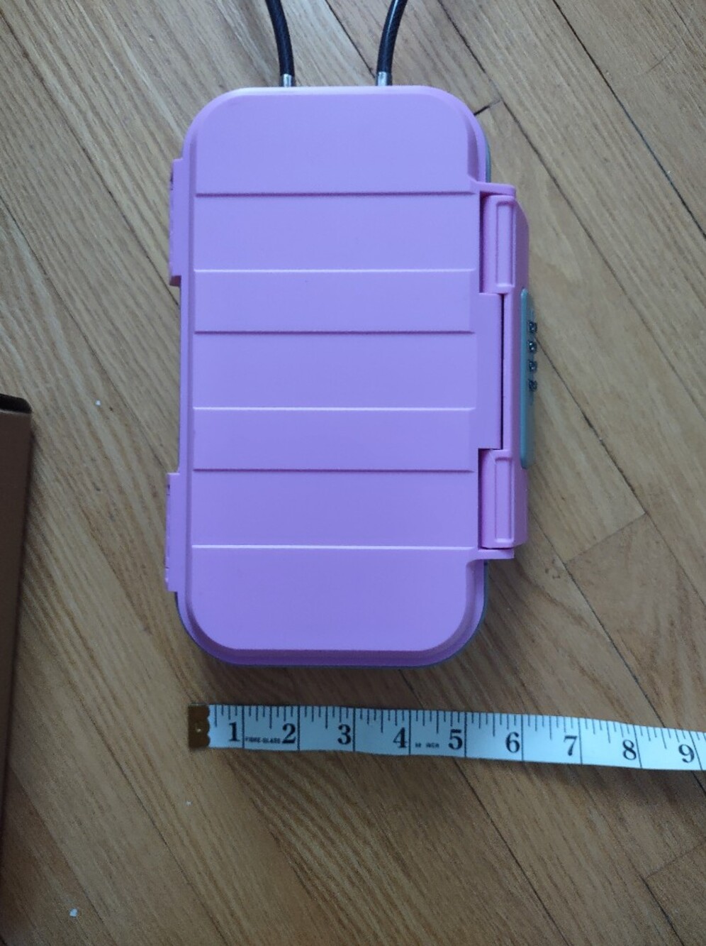 Portable Purple Locking Safe Box w/ Combination Lock & Security Cable - Picture 4 of 6